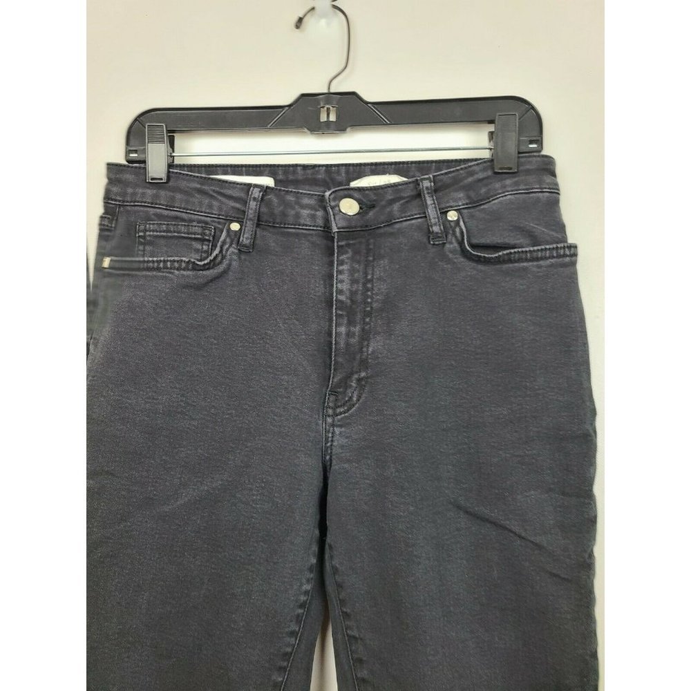 Pilcro And The Letterpress Women Black Studded Flare Leg Denims Jeans Size 28 - Picture 4 of 11